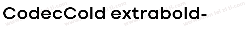 CodecCold extrabold字体转换